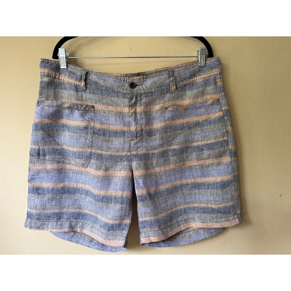 Toad&Co Pants - Toad & Co Women's Far Flung Linen Shorts Sz 14 Casual Walking Everyday Summer